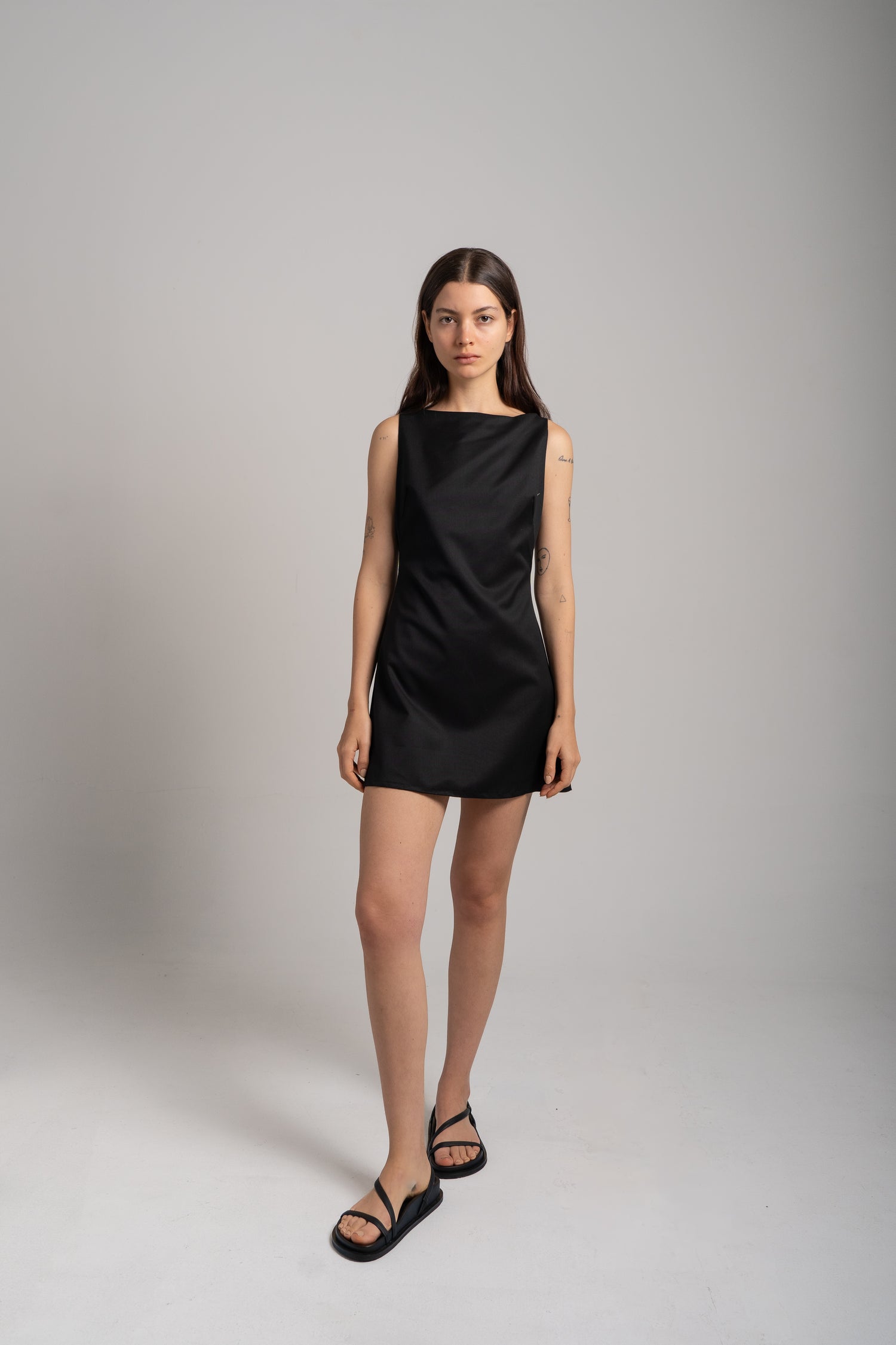 The Boat Neck Mini Dress