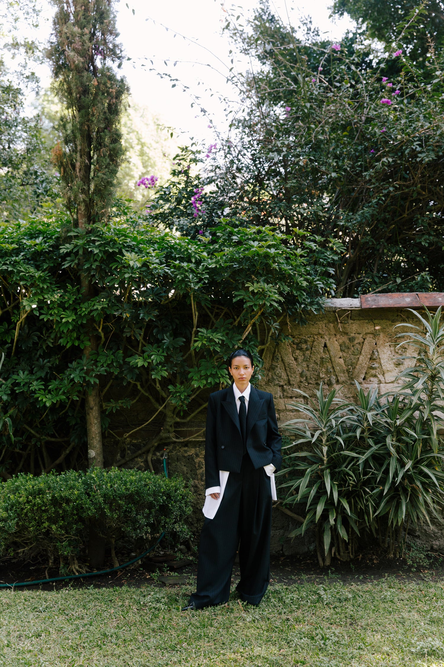 The Pinstripe Tuxedo Blazer in Navy