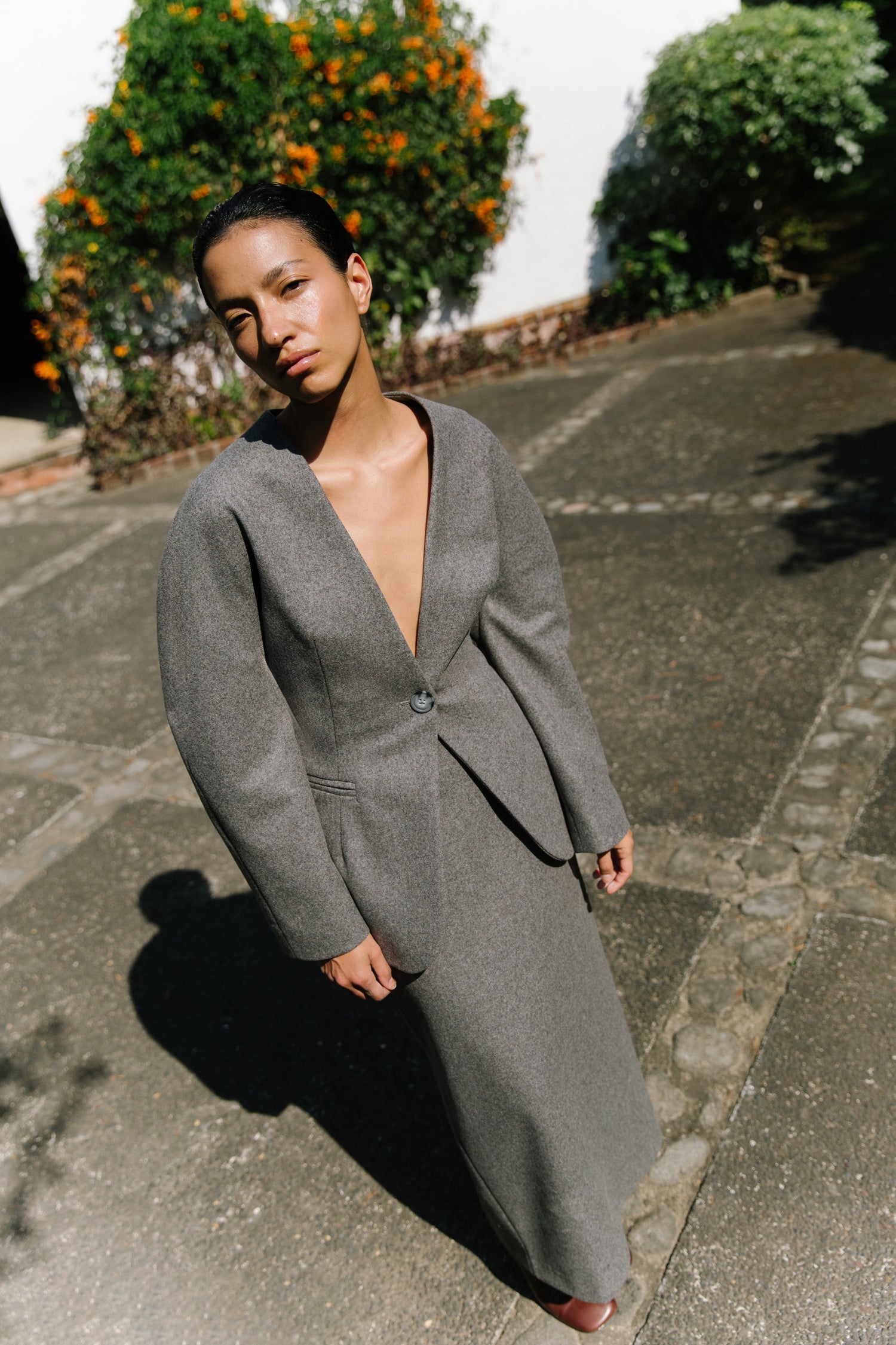 The Wool Ankle Skirt