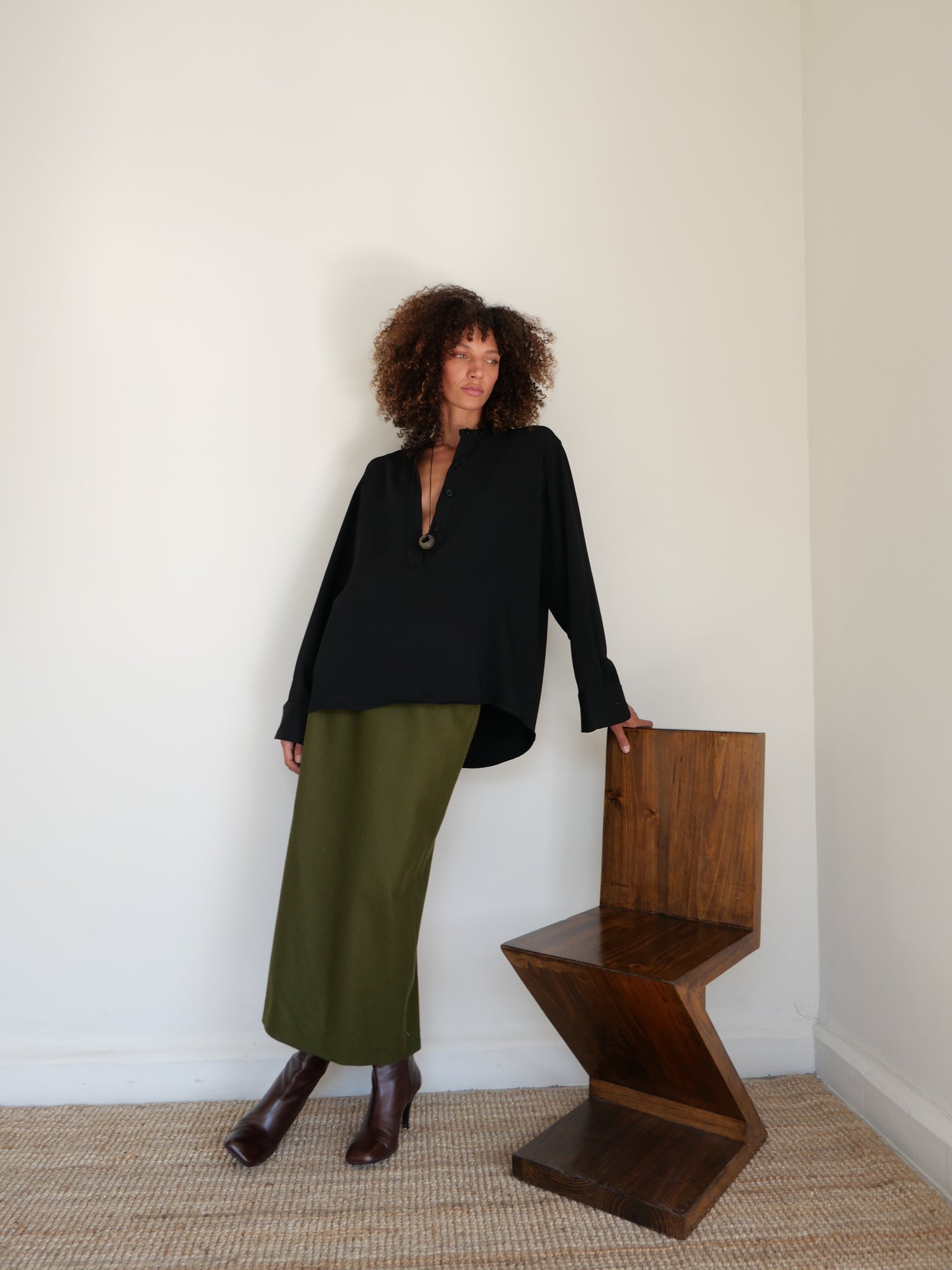 The Wool Ankle Skirt