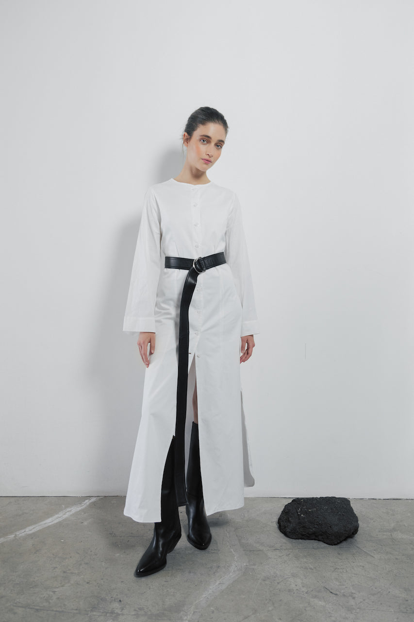 El vestido camisero tipo cárdigan