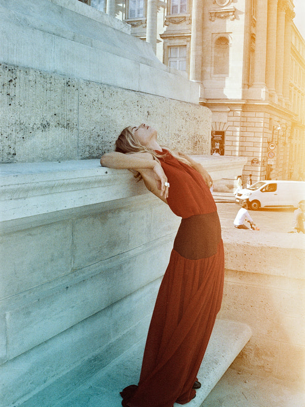 The Georgette Long Wave Skirt