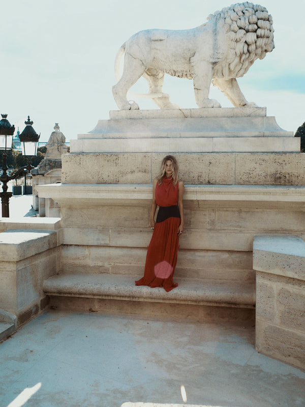 The Georgette Long Wave Skirt