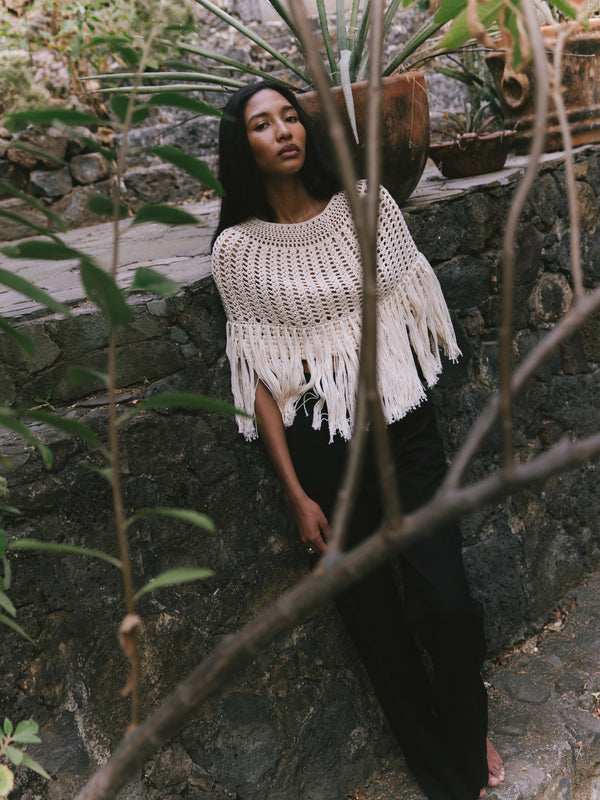 The Fringe Crochet Capelet