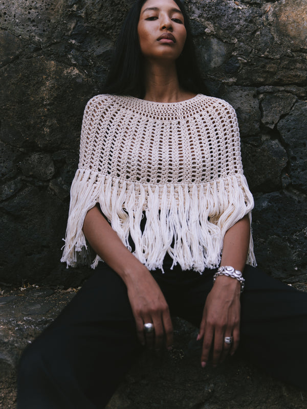 The Fringe Crochet Capelet