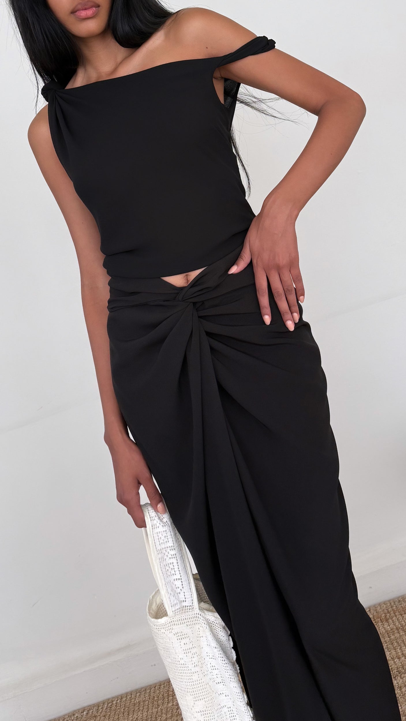The Georgette Knot Twist Top