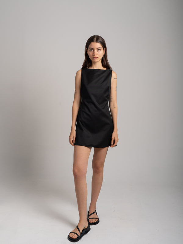 The Boat Neck Mini Dress