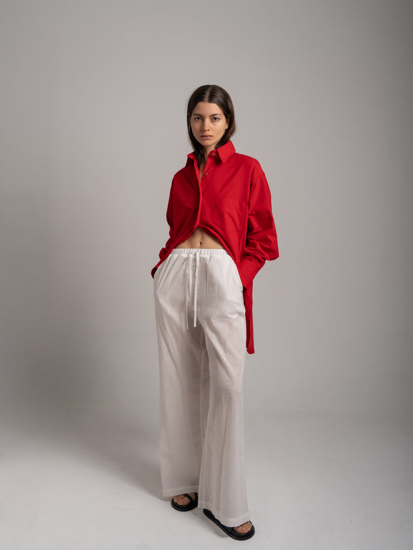 The Drawstring Pant in Cotton Voile
