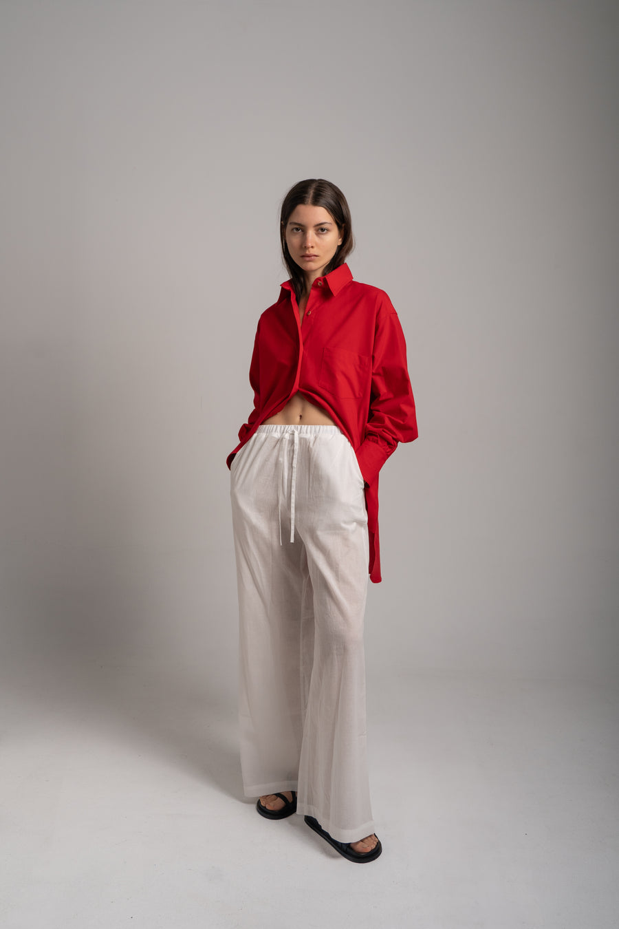 The Drawstring Pant in Cotton Voile