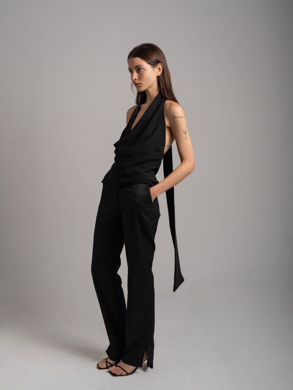 The Halter Top in Crepe
