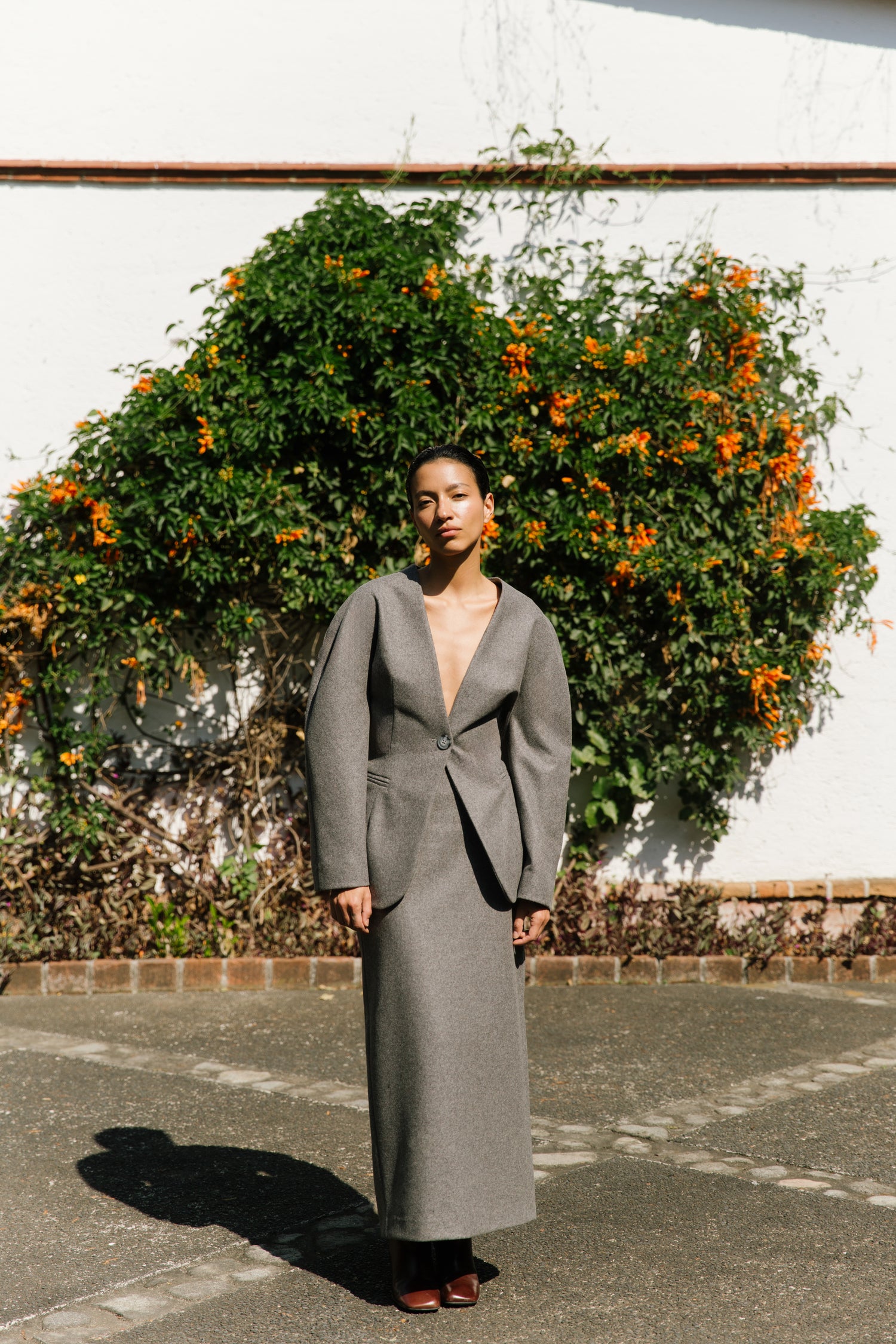The Wool Ankle Skirt