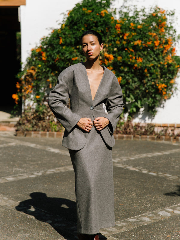 The Wool Circular Sleeve Blazer