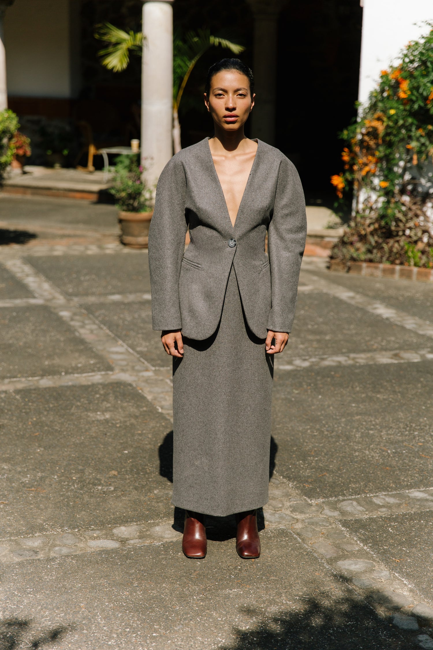 The Wool Ankle Skirt