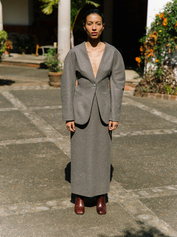 The Wool Ankle Skirt