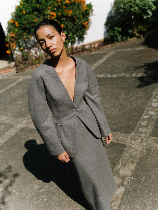 The Wool Ankle Skirt