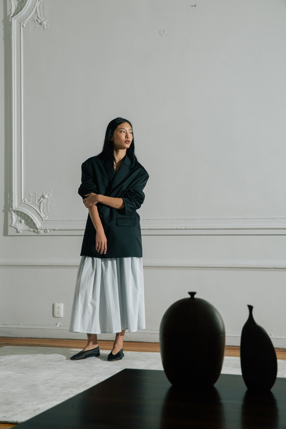 The Midi Skirt in Cotton Voile