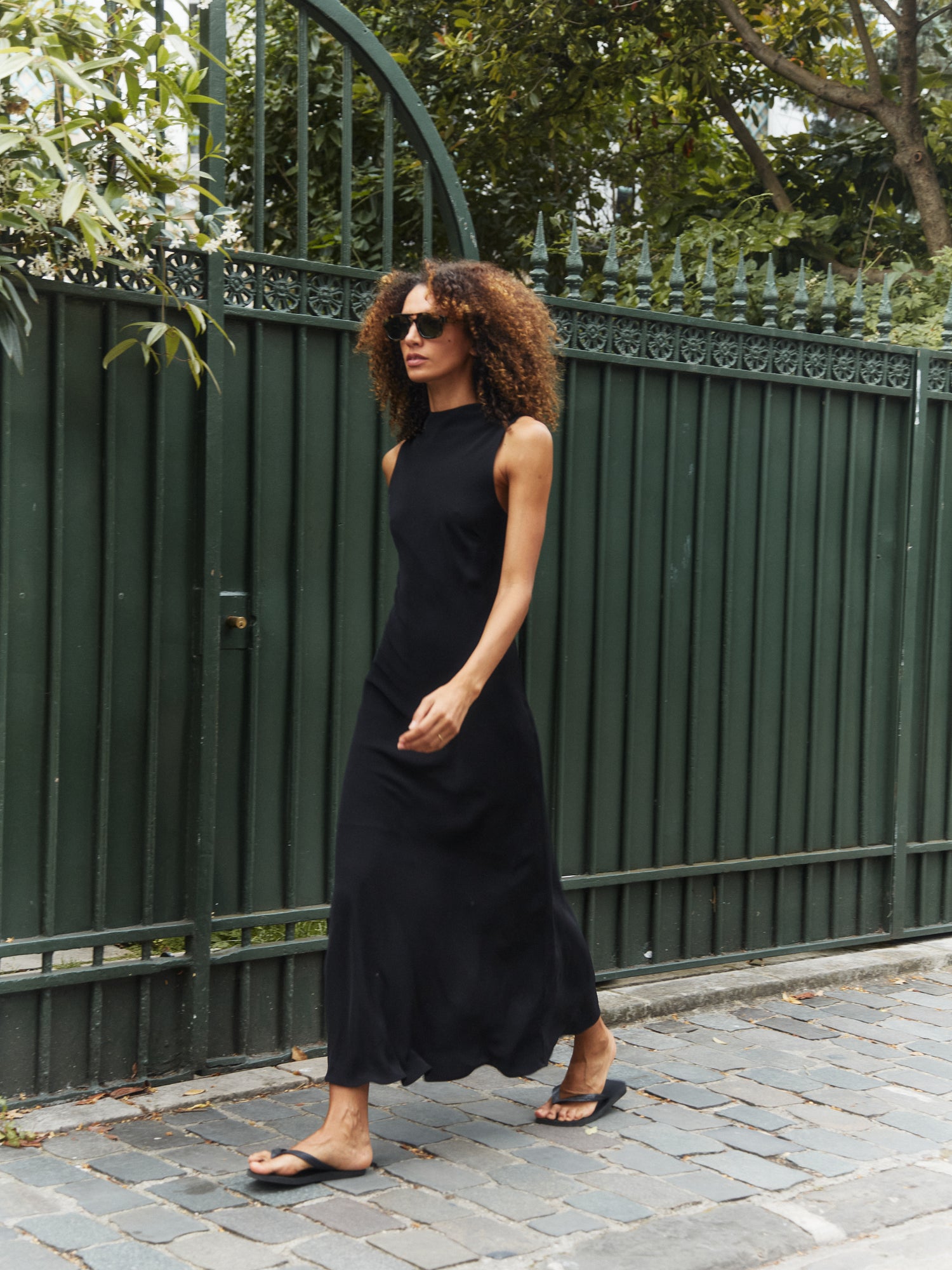 black crepe dress The Bias Dress in Crepe SLOAN