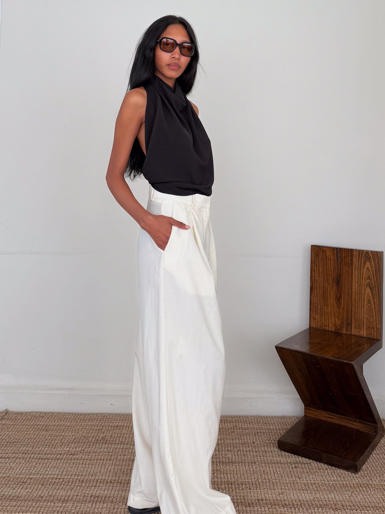The Crepe Scarf Top