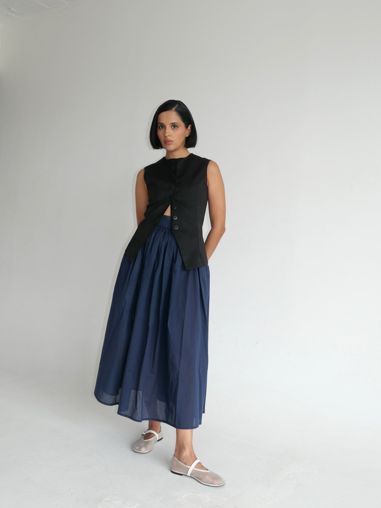 The Midi Skirt in Cotton Voile