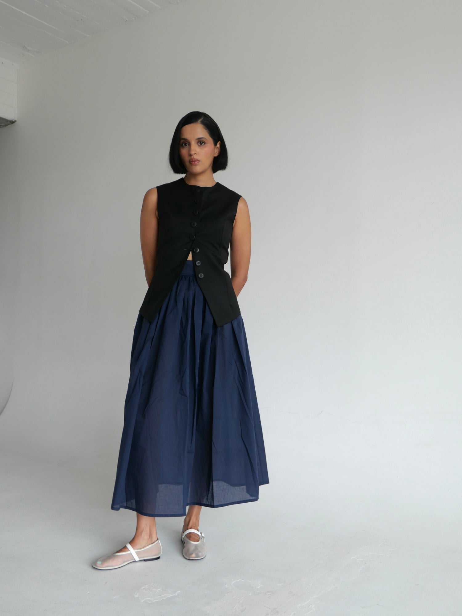 The Midi Skirt in Cotton Voile