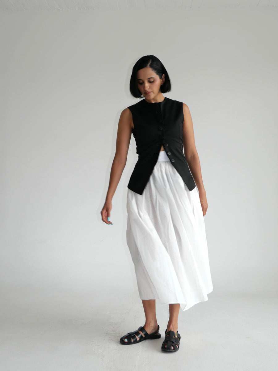 The Midi Skirt in Cotton Voile