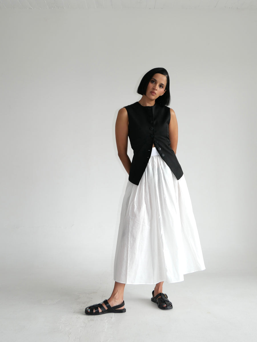 The Midi Skirt in Cotton Voile