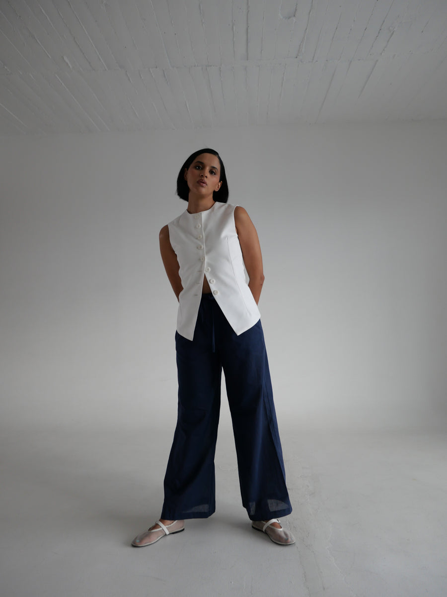 The Drawstring Pant in Cotton Voile