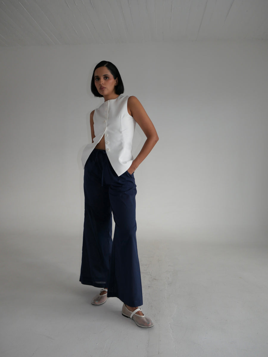 The Drawstring Pant in Cotton Voile