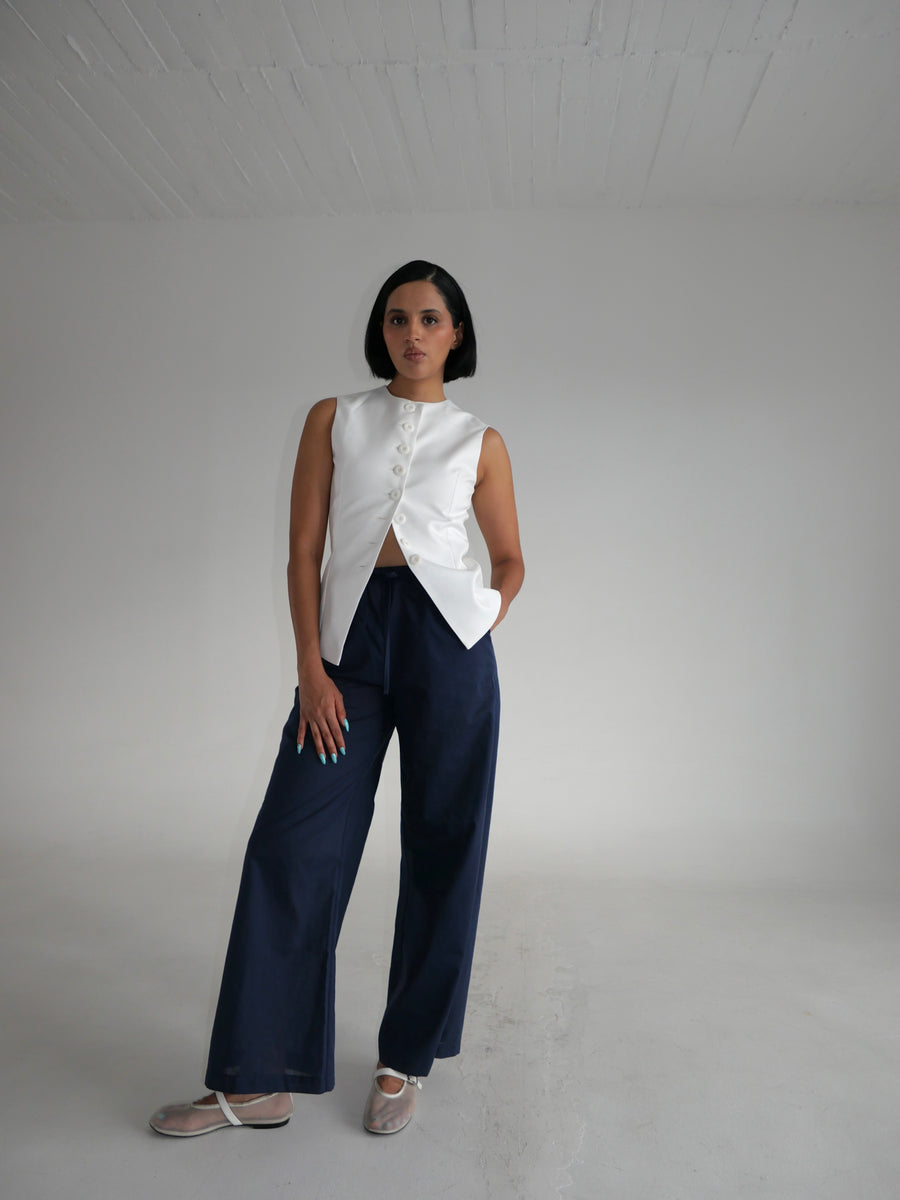 The Drawstring Pant in Cotton Voile