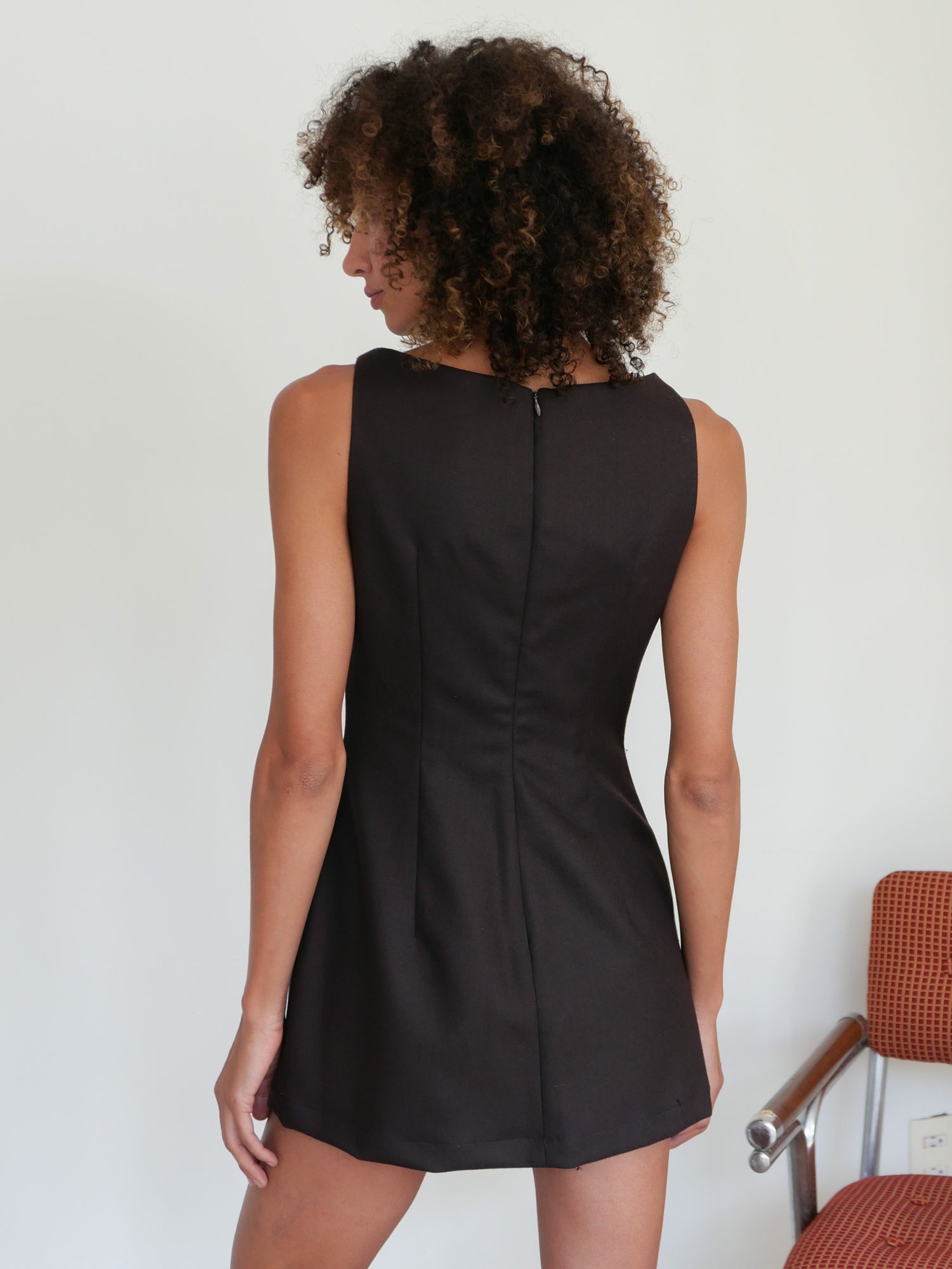 The Wool Boat Neck Mini Dress