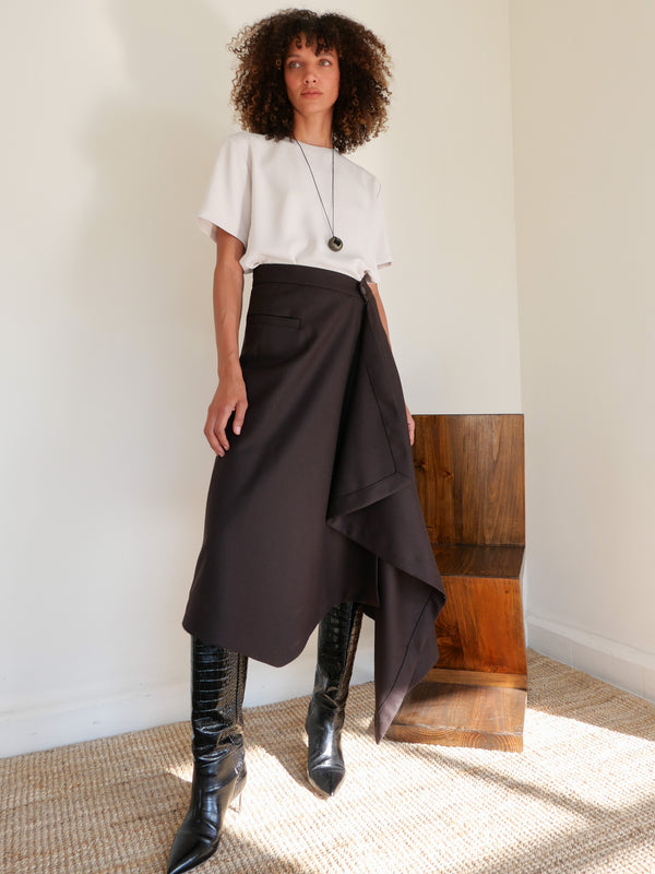 The Wool Asymmetrical Skirt