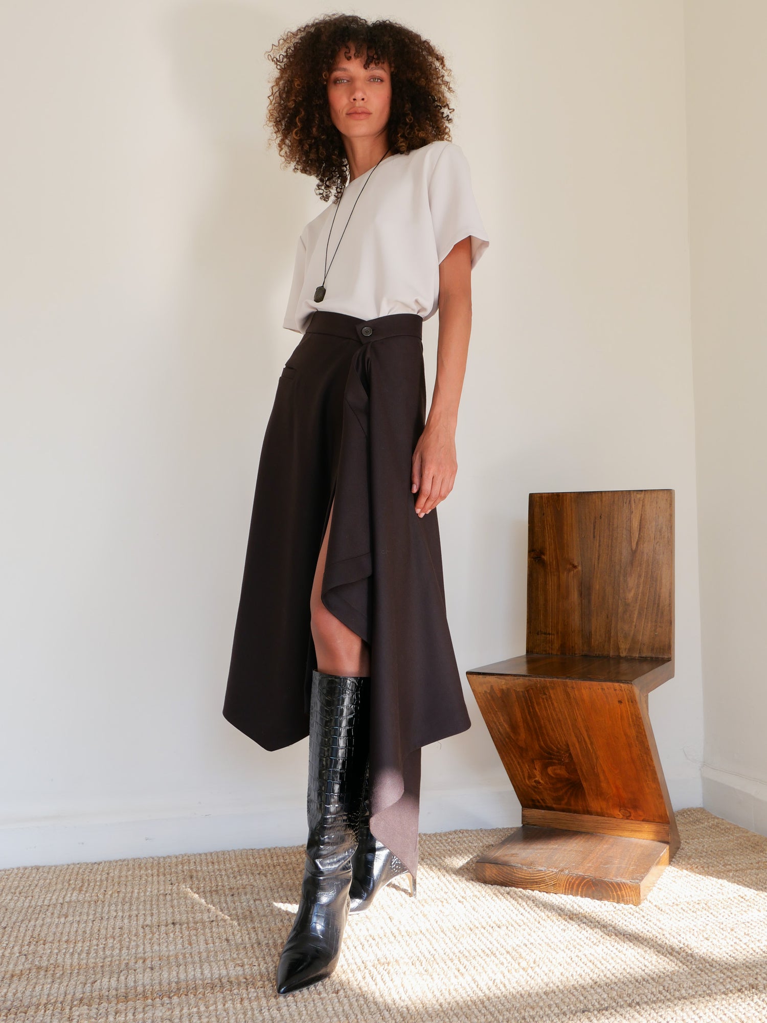 The Wool Asymmetrical Skirt