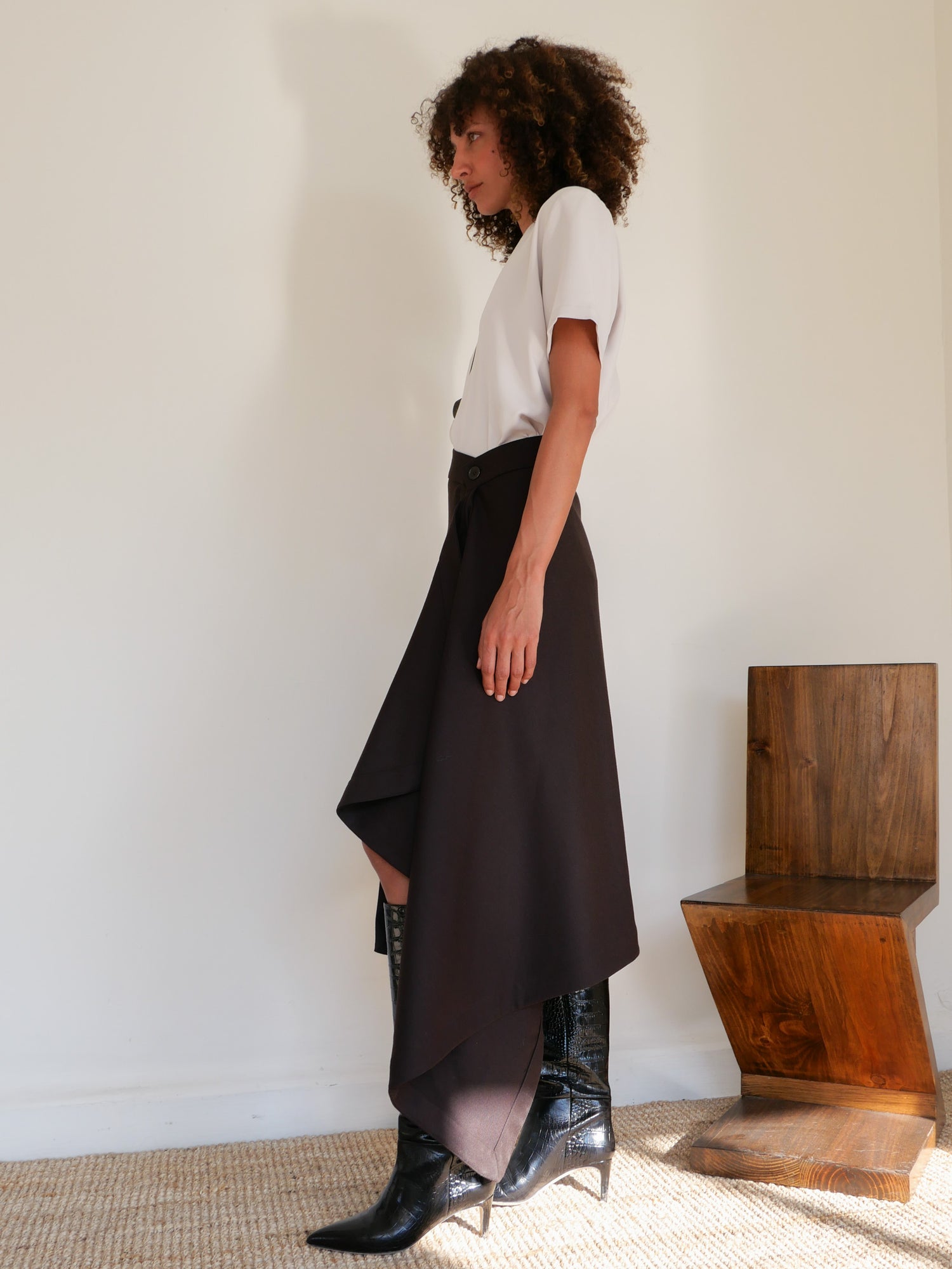 The Wool Asymmetrical Skirt