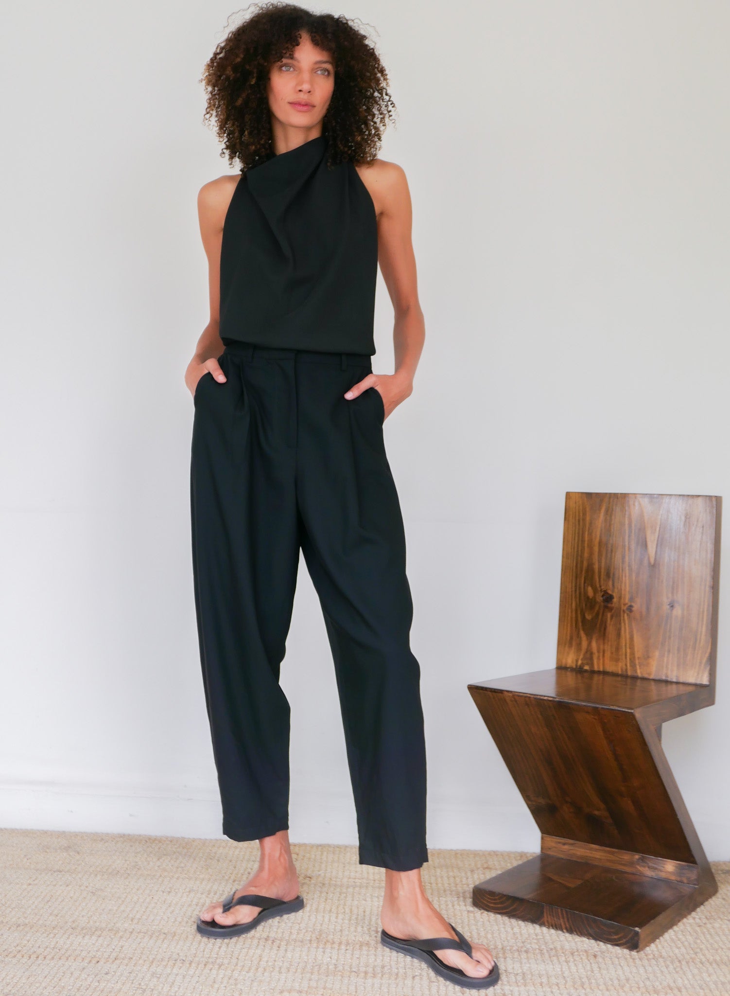 The Crepe Scarf Top – SLOAN