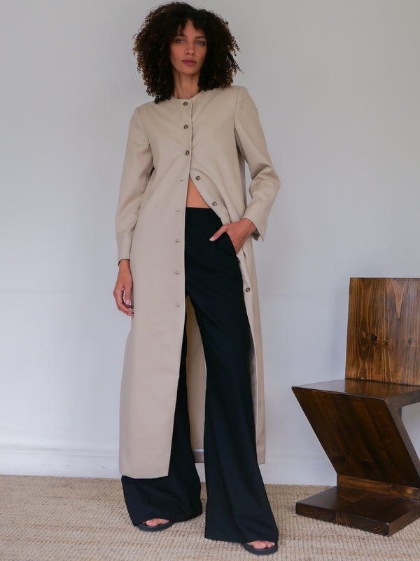 The Summer Wool Long Cardigan Coat