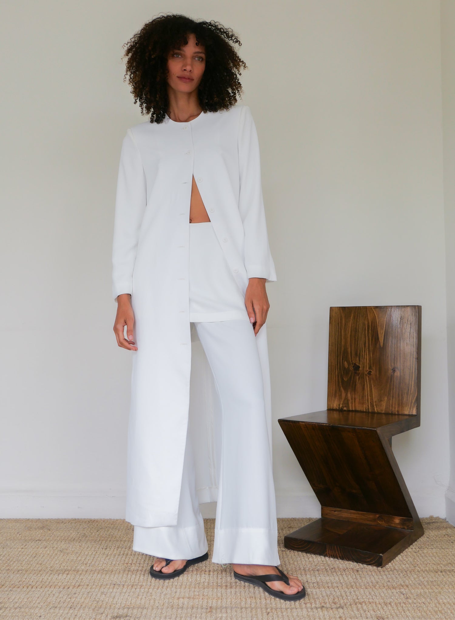 The Crepe Long Cardigan Coat