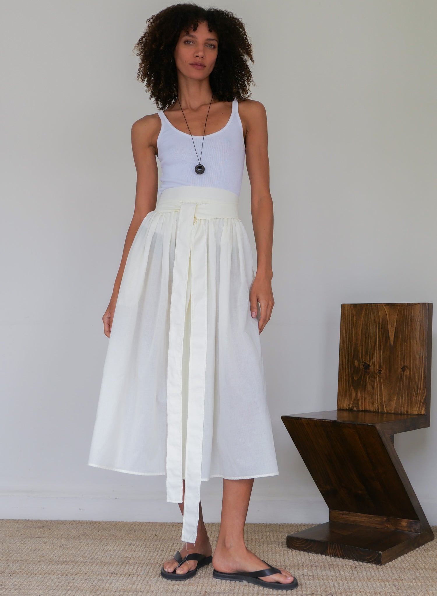 The Midi Skirt in Cotton Voile