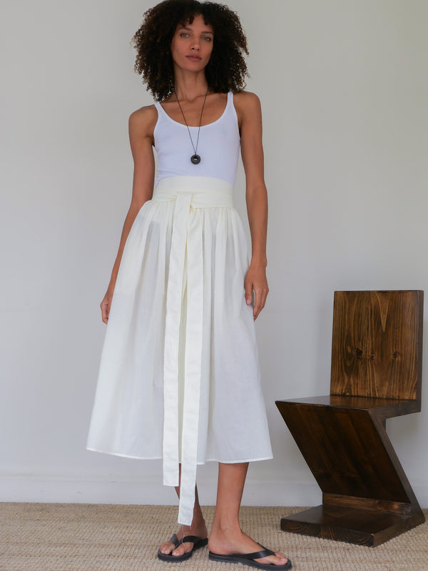 The Midi Skirt in Cotton Voile