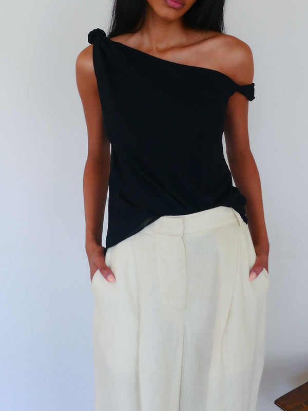 The Georgette Knot Twist Top
