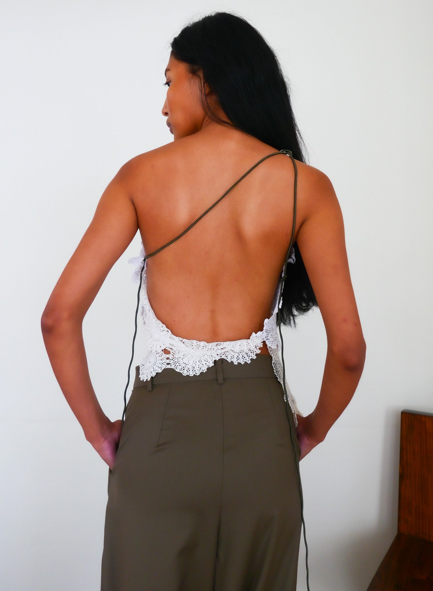 The Summer Wool Wide Leg Pleated Trouser