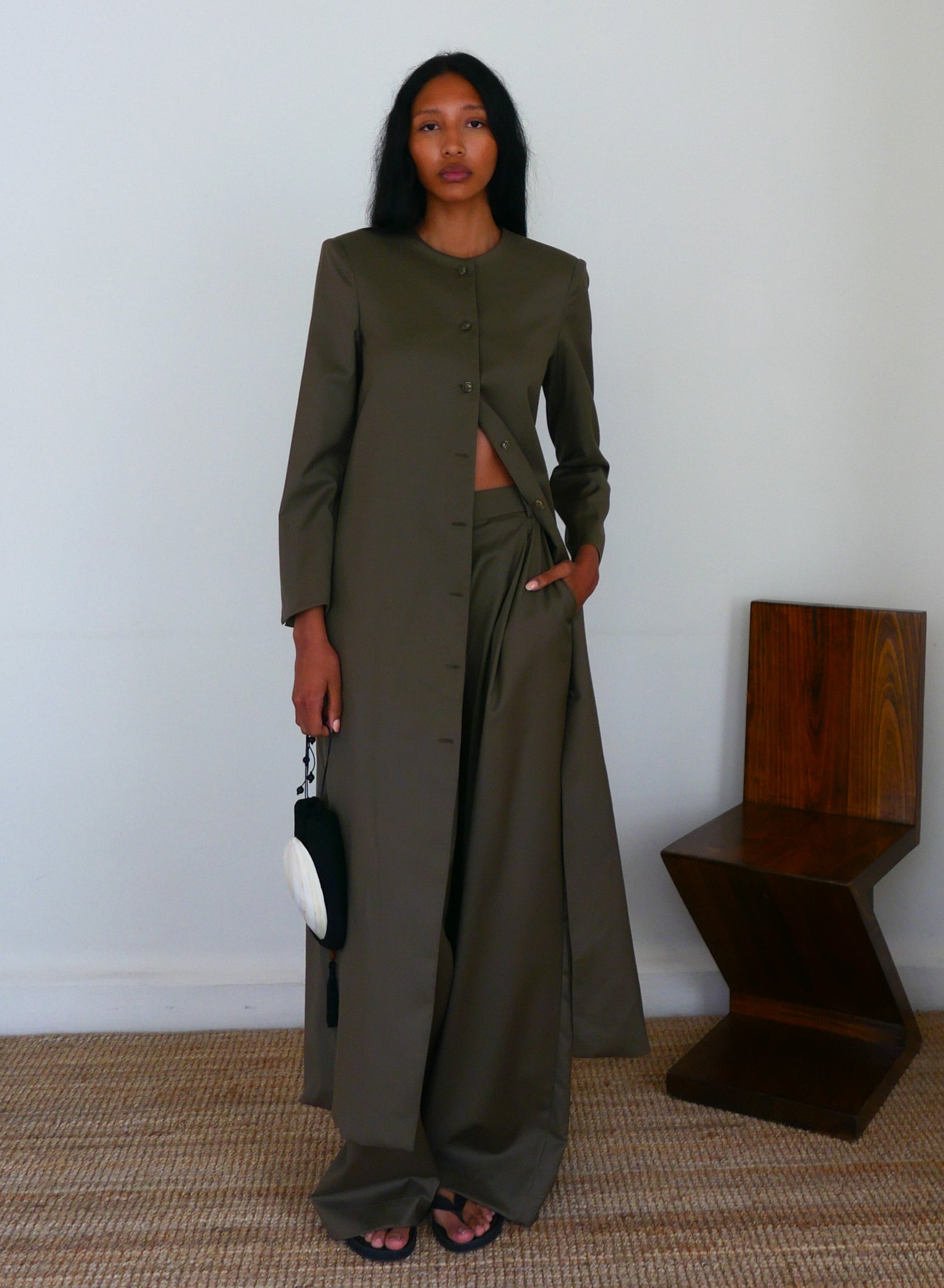 The Summer Wool Long Cardigan Coat