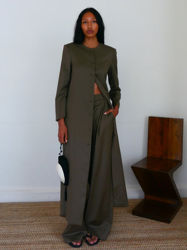 The Summer Wool Long Cardigan Coat
