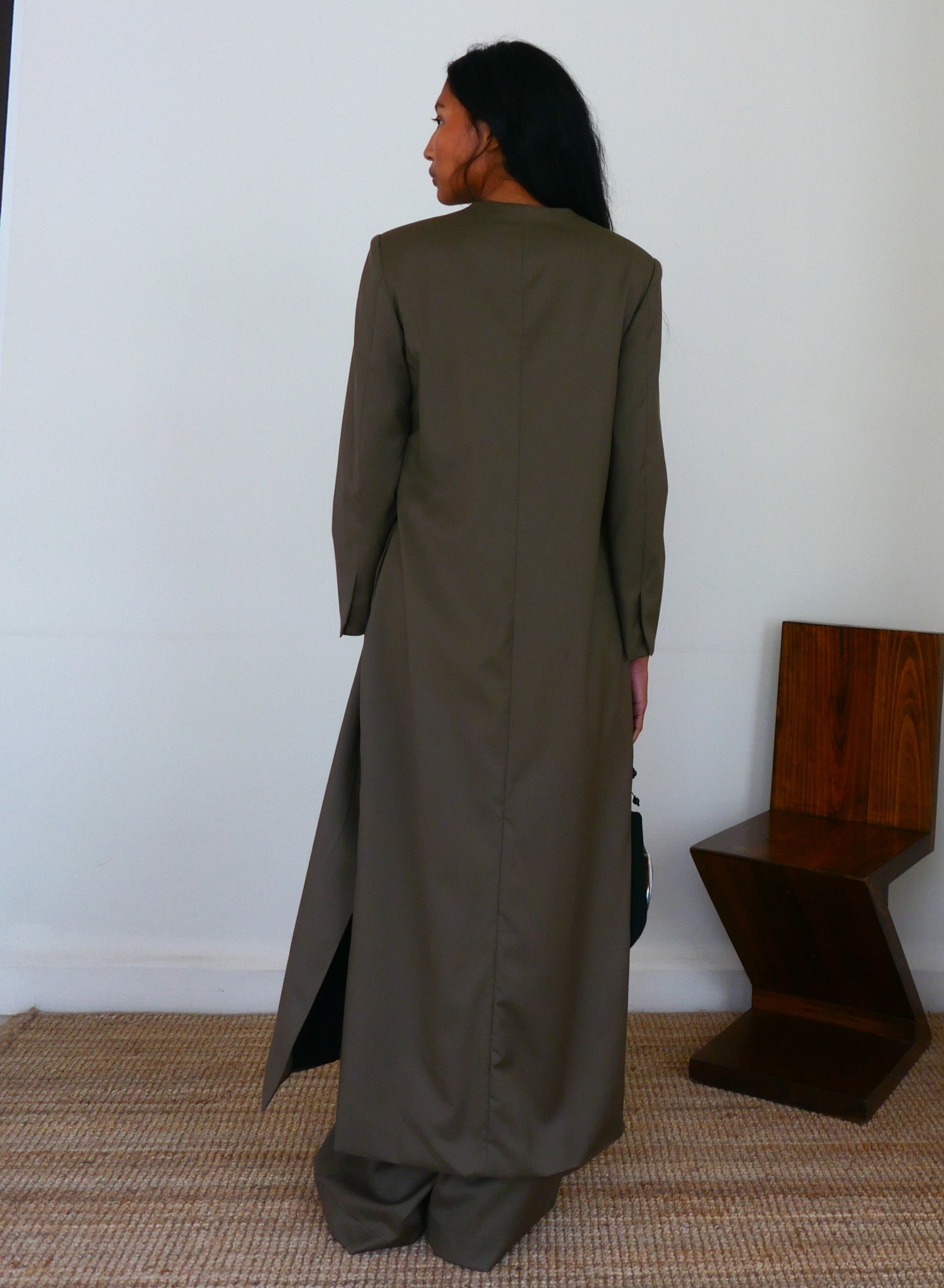 The Summer Wool Long Cardigan Coat