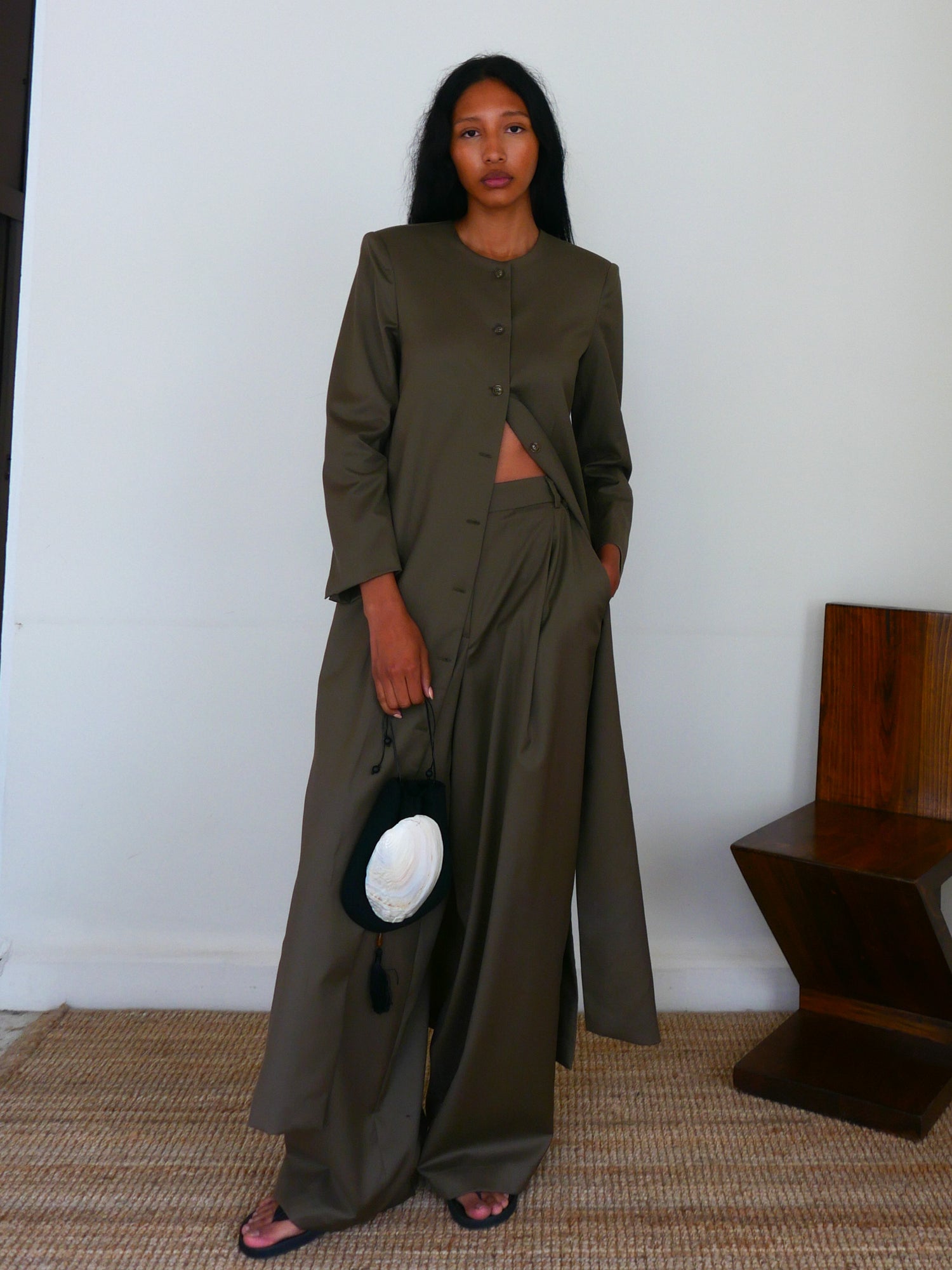 The Summer Wool Long Cardigan Coat