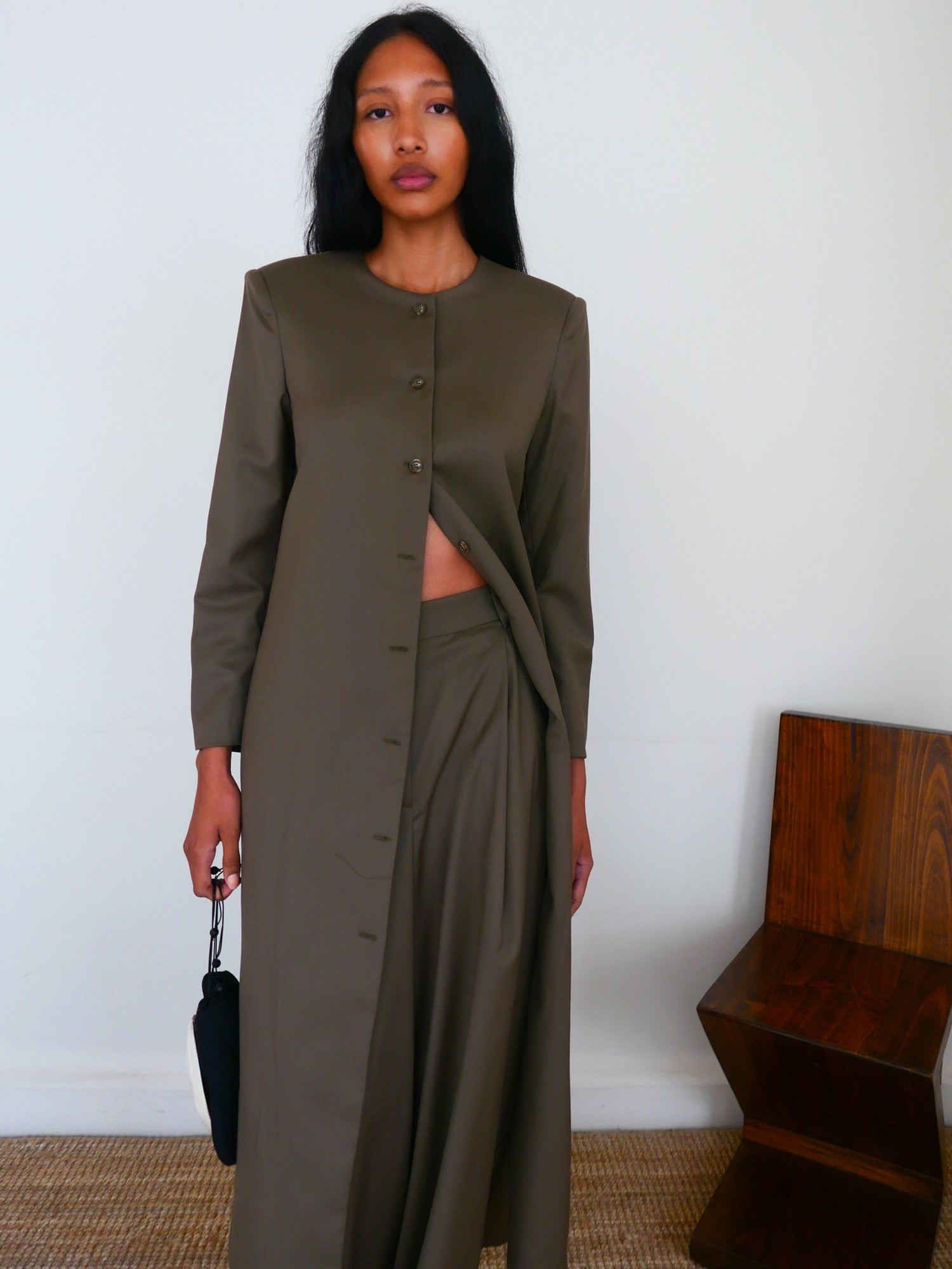 The Summer Wool Long Cardigan Coat