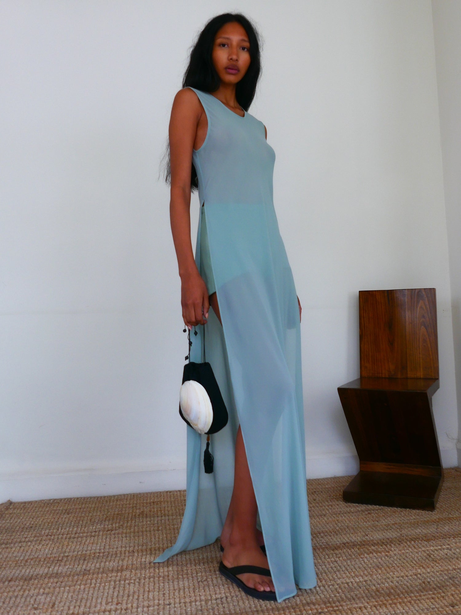 The Georgette Sleeveless Dress with Pull-On Short