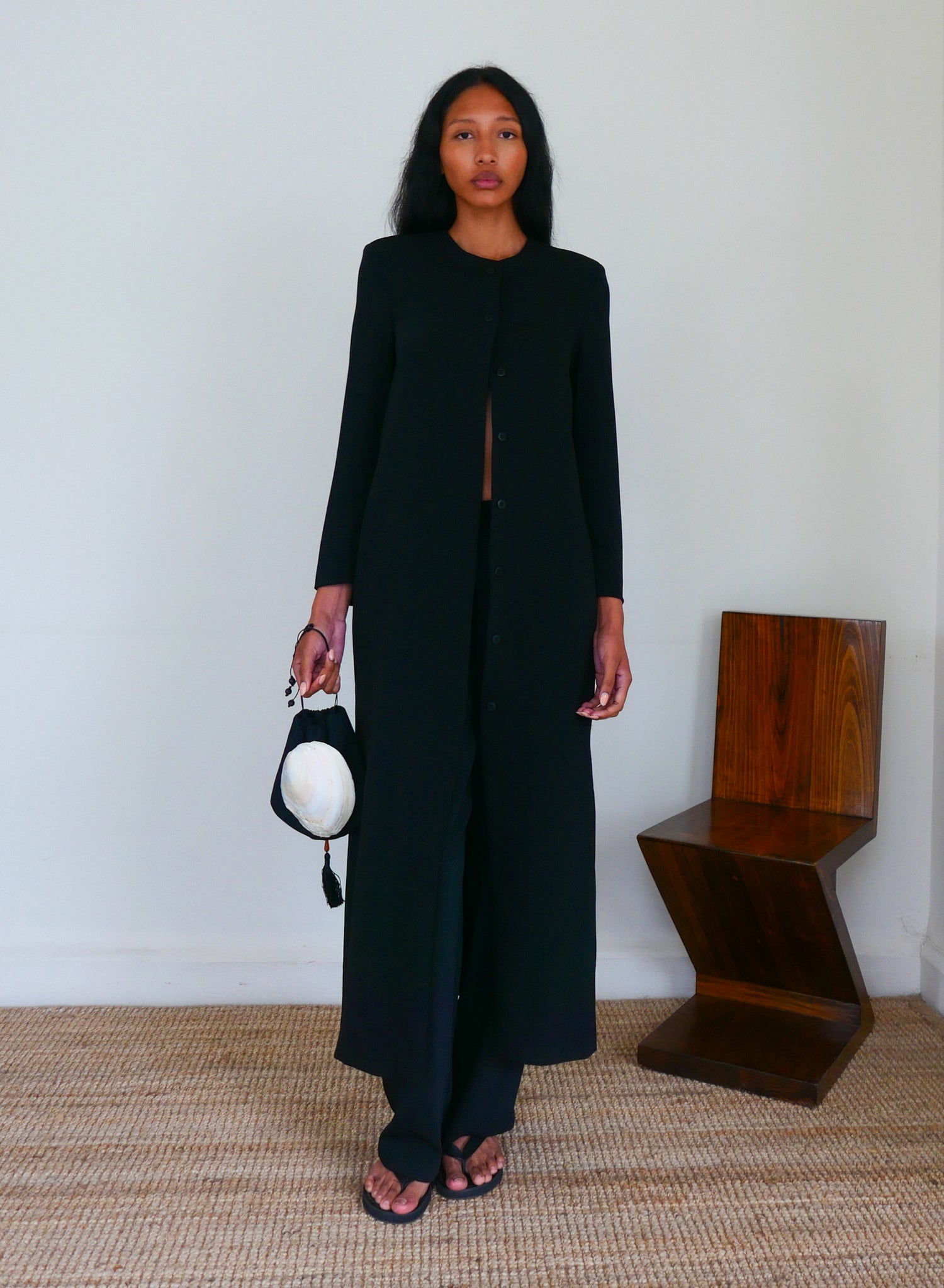 The Crepe Long Cardigan Coat