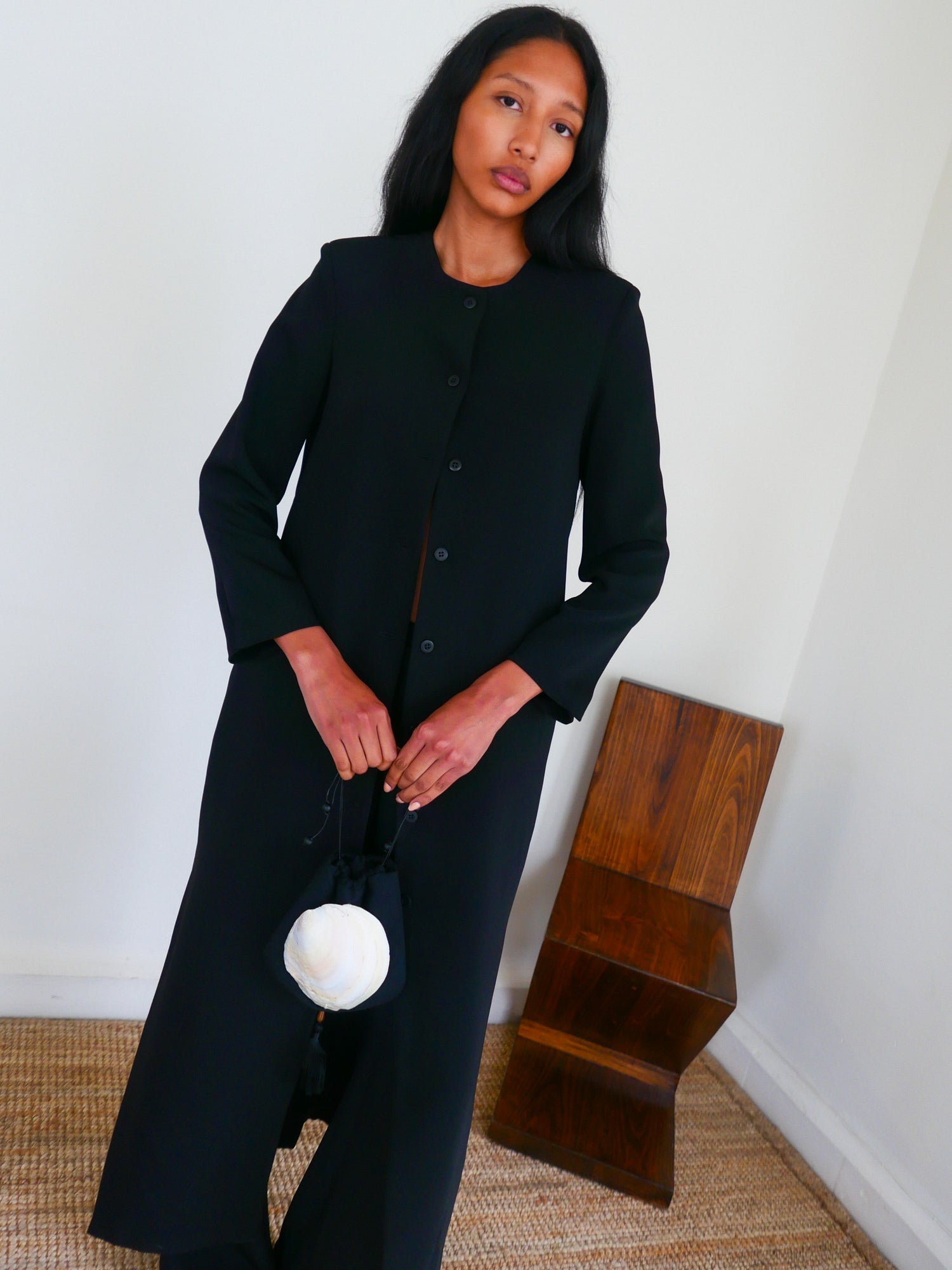 The Crepe Long Cardigan Coat