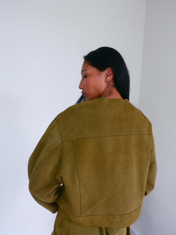 The Suede Bomber Jacket