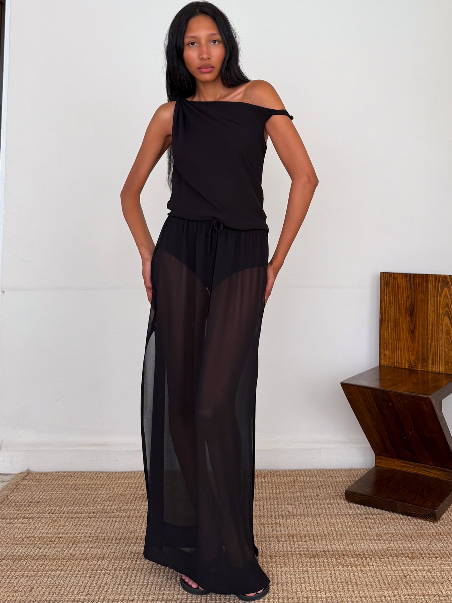 The Georgette Knot Twist Top